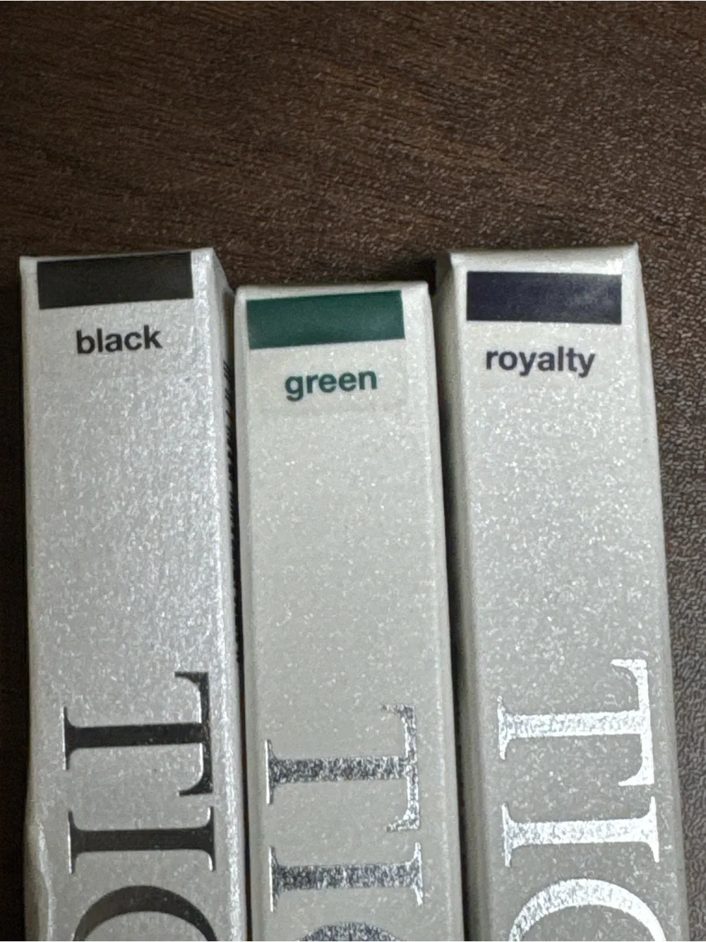 TIGI Eyeliner Trio - Black, Green & Royalty Shades